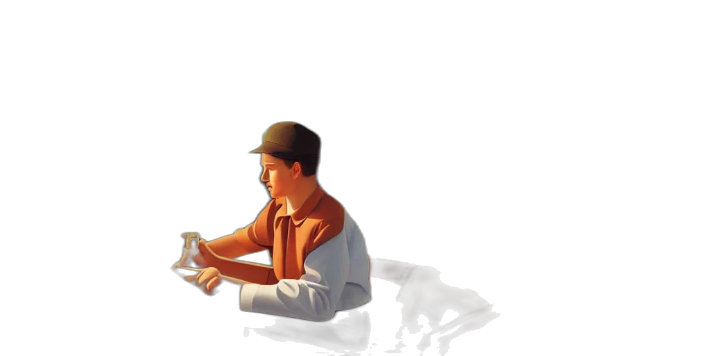 bottle, hat, food, staff transparent PNG cut-out