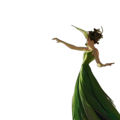 dress, crown, concept art, 3d render transparent PNG cut-out