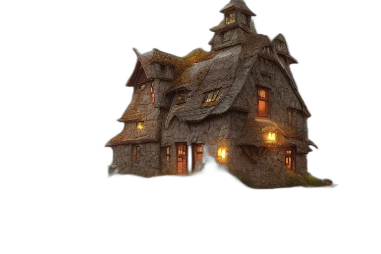 building, 3d render, concept art, fantasy art transparent PNG cut-out