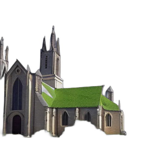 building, crown, 3d render, photorealistic transparent PNG cut-out