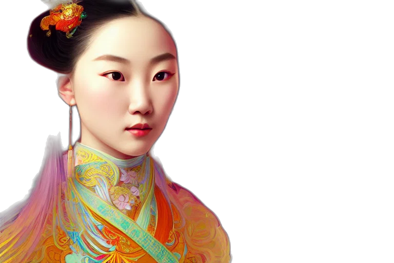 face, photorealistic, oil painting, fantasy art transparent PNG cut-out