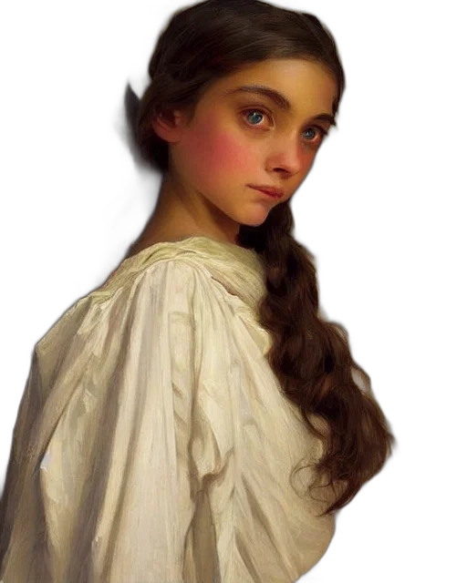 face, dress, hair, staff transparent PNG cut-out