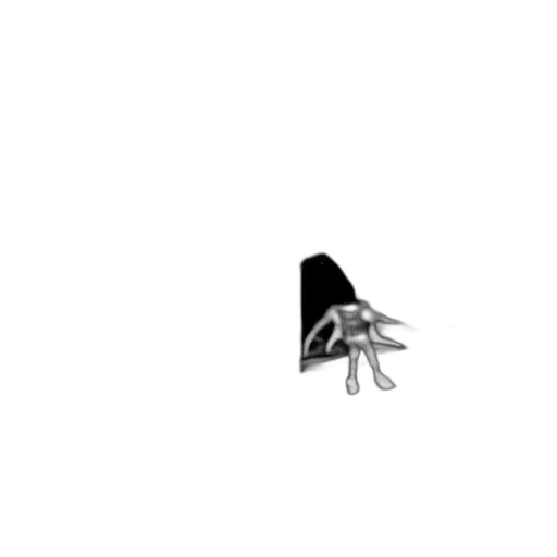 hat, umbrella, creature, crown, pixel art, concept art, 3d render, outer space transparent PNG cut-out