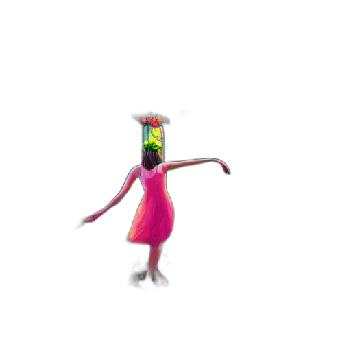staff, robot, dress, creature transparent PNG cut-out