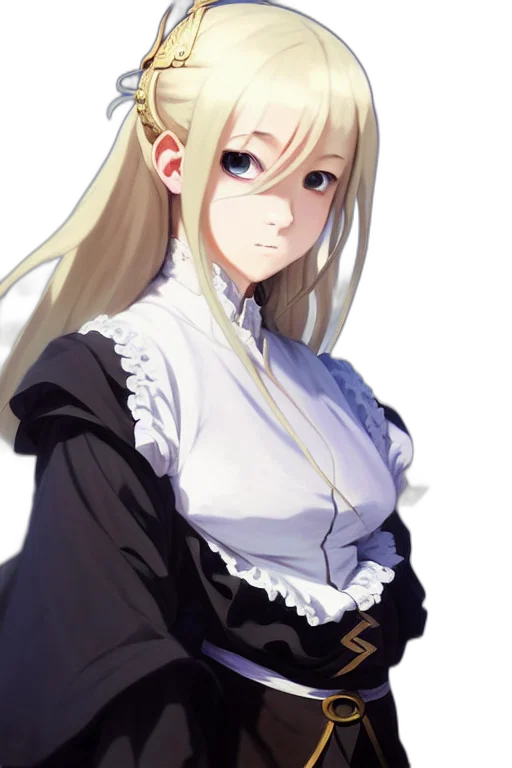 dress, staff, face, crown transparent PNG cut-out