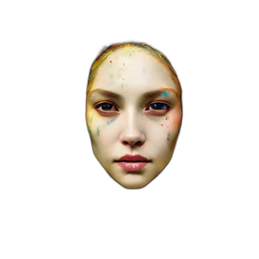 face, mask, creature, robot, photorealistic, pixel art, 3d render, fantasy art transparent PNG cut-out