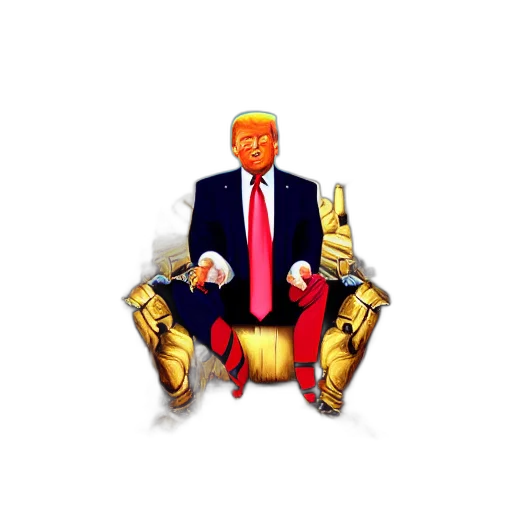 crown, furniture, animal, pixel art, concept art, 3d render, fantasy art, oil transparent PNG cut-out