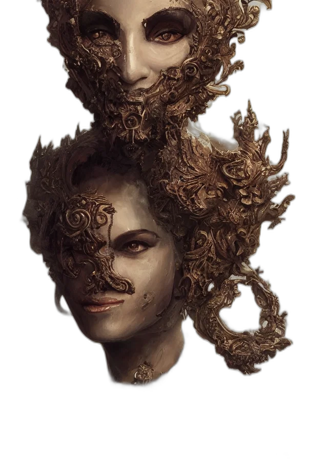 mask, face, crown, creature transparent PNG cut-out