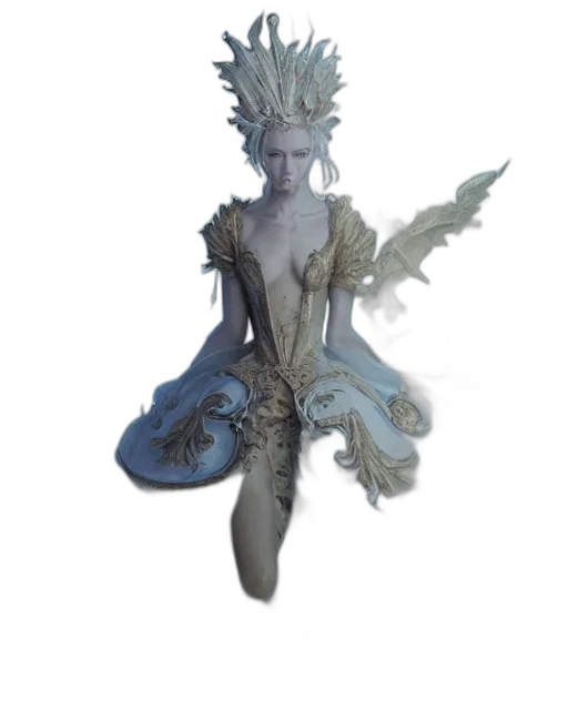 staff, crown, creature, jewelry, concept art, fantasy art, 3d render, photorealistic transparent PNG cut-out