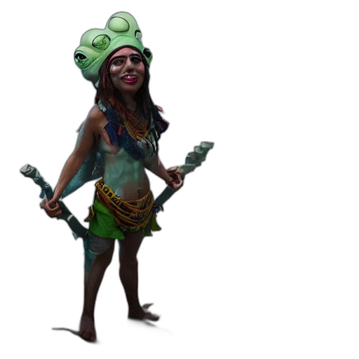 staff, creature, mask, weapon transparent PNG cut-out