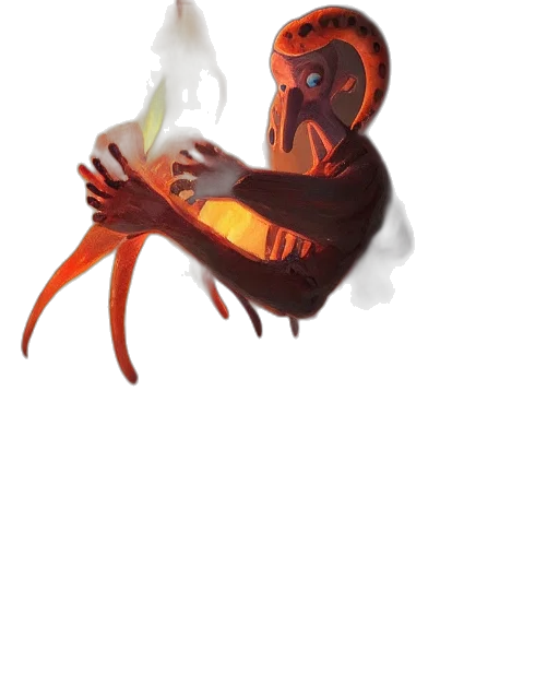 creature, mask, dragon, animal, concept art, watercolor, fantasy art, pixel art transparent PNG cut-out