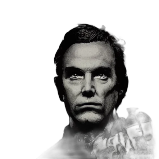 face, robot, photorealistic, comic book art, concept art, pixel art, smug, modern transparent PNG cut-out
