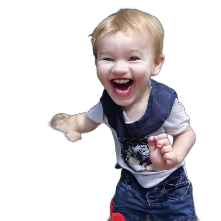 face, staff, robot, photorealistic, 3d render, portrait, evil, toddler transparent PNG cut-out