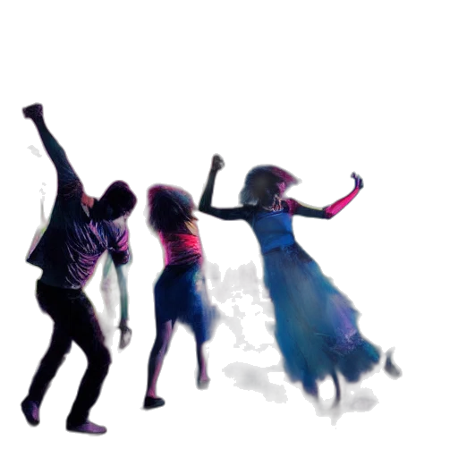 concept art, 3d render, pixel art, portrait, young, people, dancing, beautiful transparent PNG cut-out