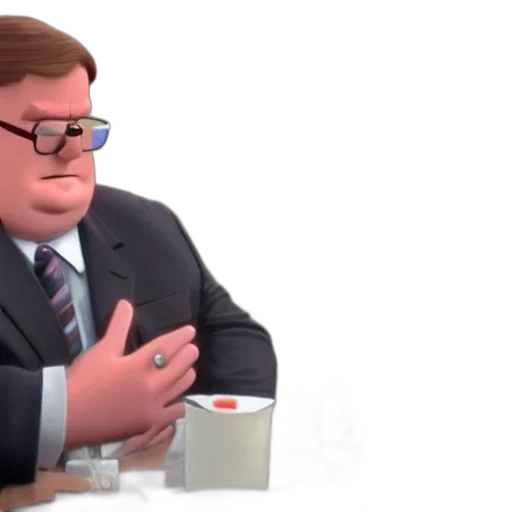 3d render, concept art, cartoon, peter, griffin, episode, office transparent PNG cut-out