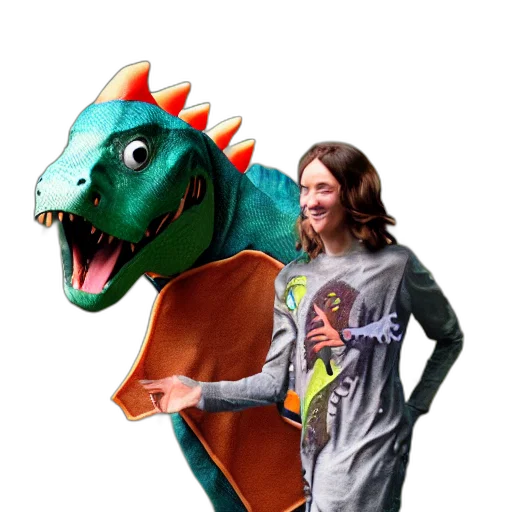 dragon, creature, jacket, animal, concept art, 3d render, vaporwave, outer space transparent PNG cut-out