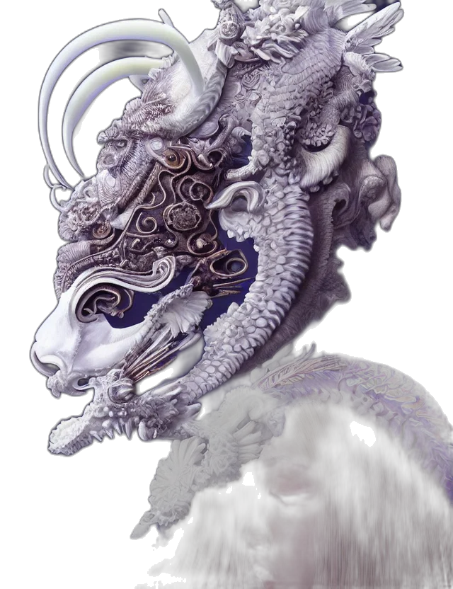 dragon, mask, creature, face transparent PNG cut-out