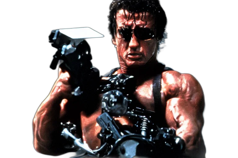 weapon, robot, concept art, film, still, sylvester, stallone, terminator transparent PNG cut-out