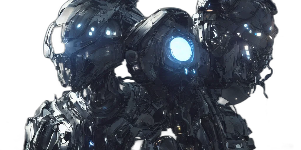 robot, concept art, 3d render, comic book art transparent PNG cut-out