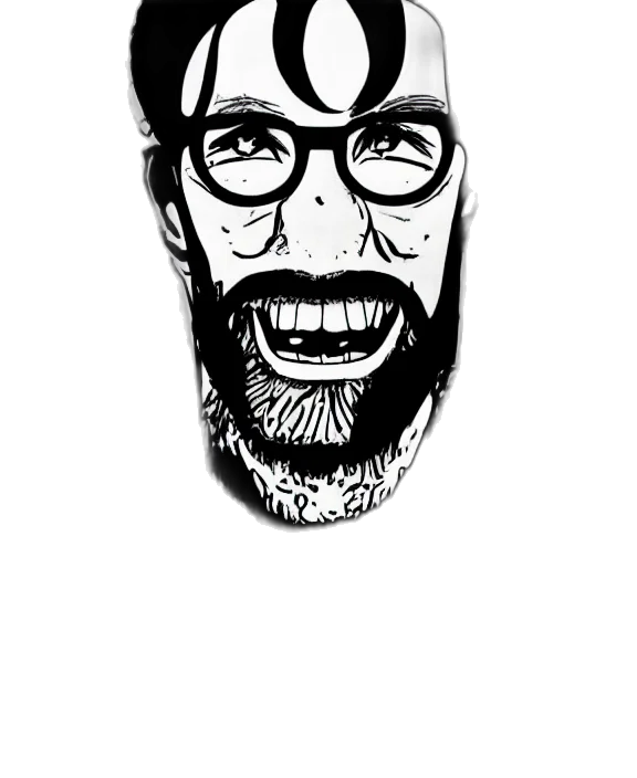 face, cartoon, comic book art, pencil sketch, photorealistic, amateur, ink, line transparent PNG cut-out