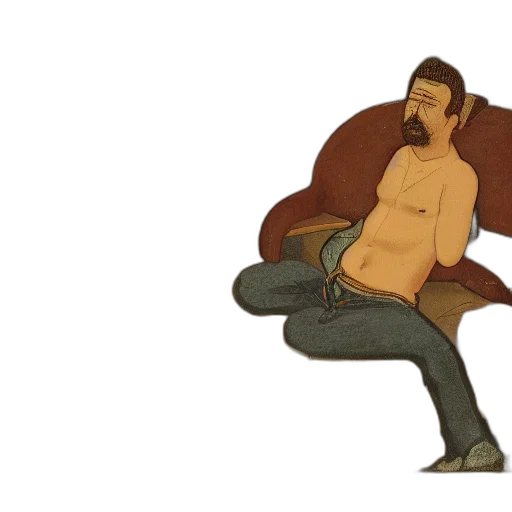 furniture, concept art, cartoon, pixel art, watercolor, scenes, man, life transparent PNG cut-out