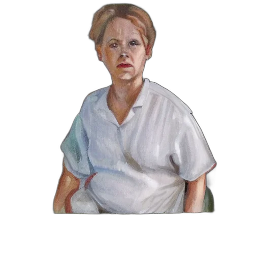 face, staff, dress, oil painting transparent PNG cut-out