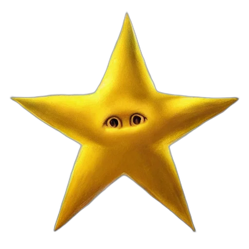 staff, crown, hat, animal, 3d render, photorealistic, outer space, yellow transparent PNG cut-out
