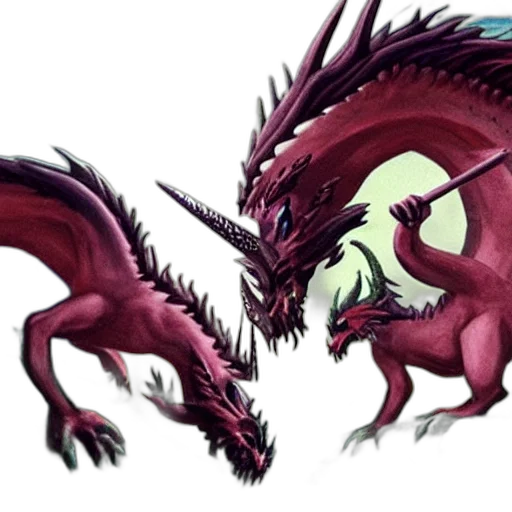 dragon, creature, animal, staff transparent PNG cut-out