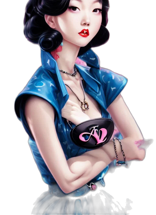 jewelry, jacket, concept art, photorealistic, cartoon, comic book art, neon lights, pin transparent PNG cut-out