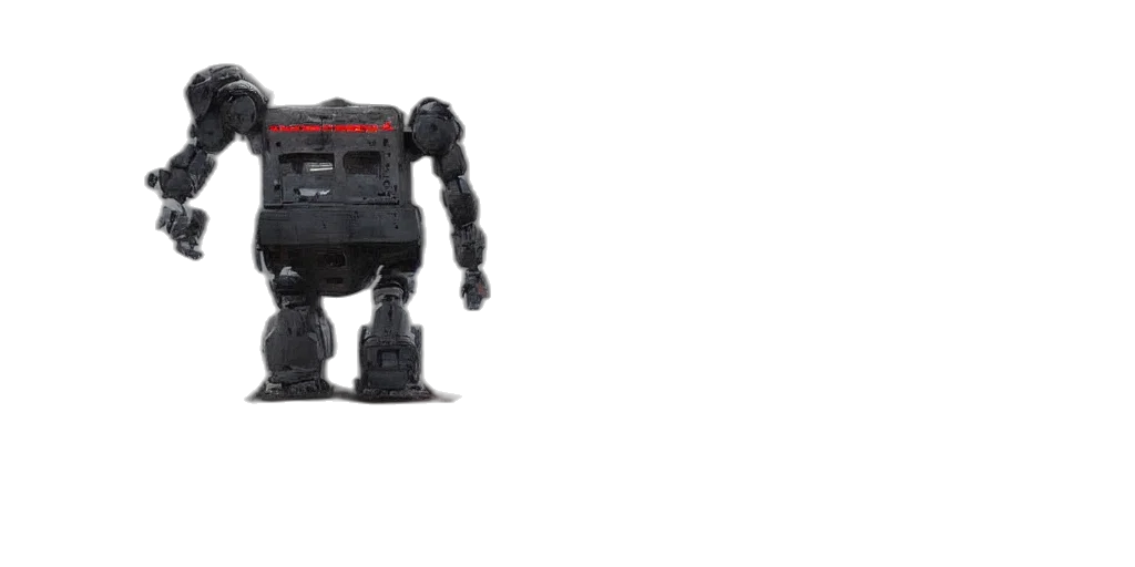robot, weapon, creature, animal, 3d render, concept art, epic, painting transparent PNG cut-out