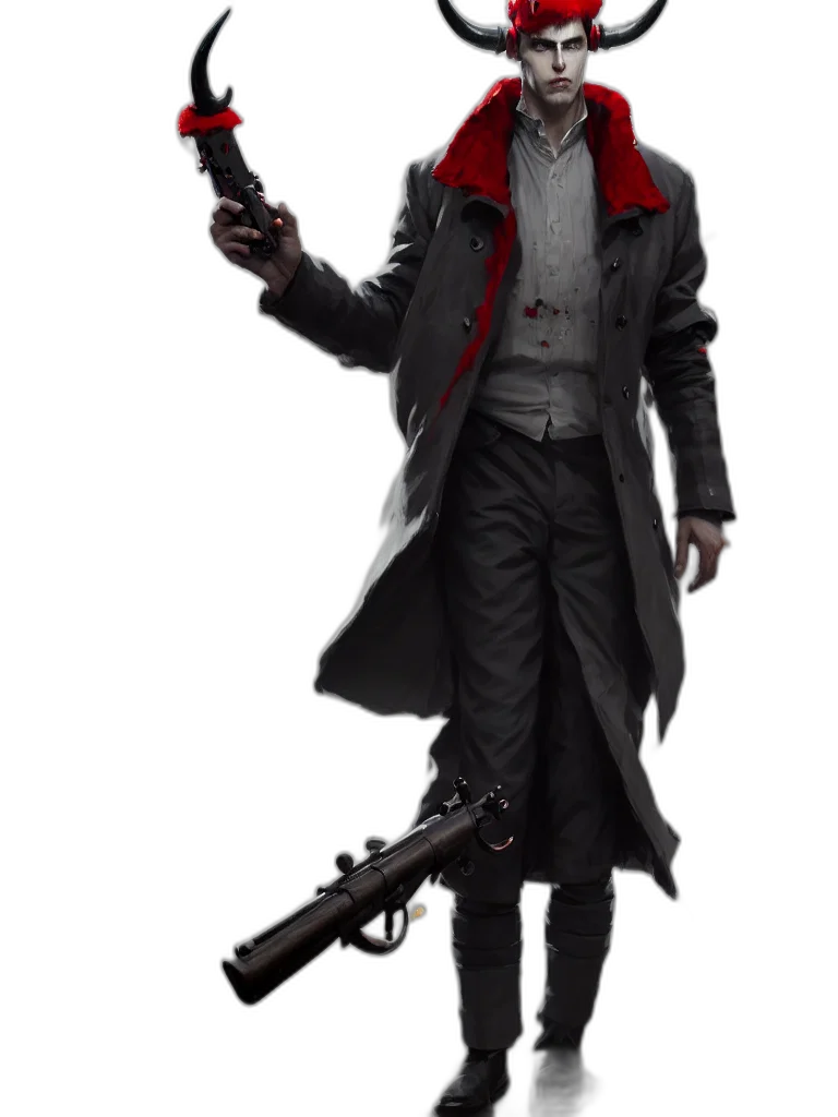 staff, jacket, weapon, concept art transparent PNG cut-out