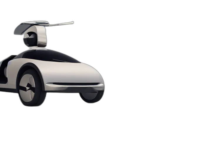robot, car, weapon, 3d render transparent PNG cut-out
