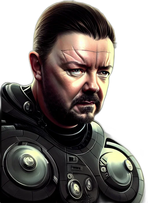 face, robot, concept art, photorealistic transparent PNG cut-out