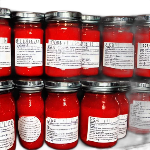 food, red, jars, full transparent PNG cut-out