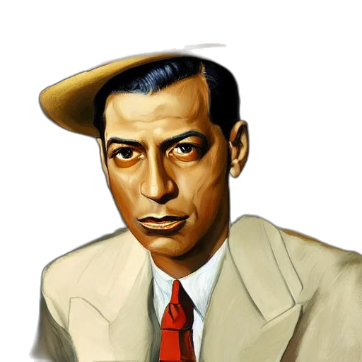hat, face, staff, jacket, comic book art, cartoon, photorealistic, concept art transparent PNG cut-out
