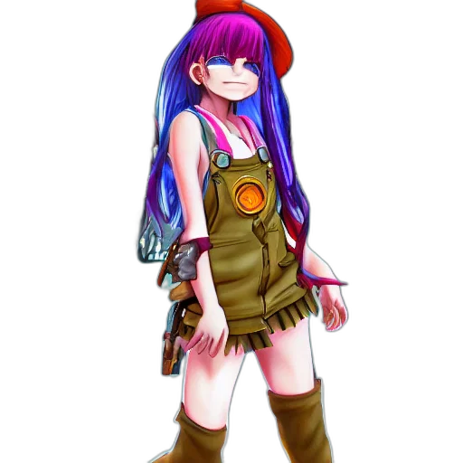weapon, staff, dress, fantasy art, concept art, pixel art, anime, colorful transparent PNG cut-out
