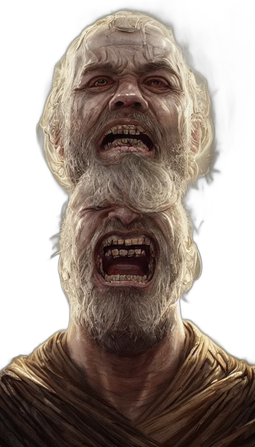 face, mask, creature, concept art transparent PNG cut-out