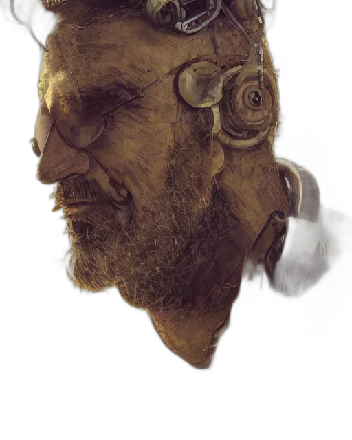face, mask, staff, creature transparent PNG cut-out