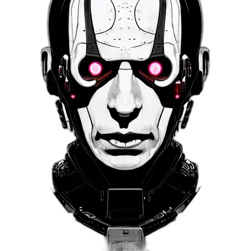 robot, mask, face, cyberpunk transparent PNG cut-out