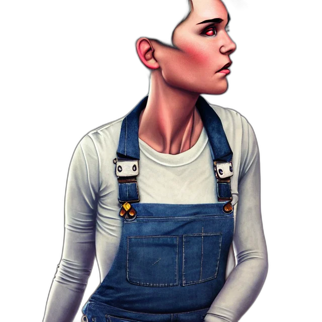 staff, jacket, face, robot, concept art, comic book art, fantasy art, cartoon transparent PNG cut-out