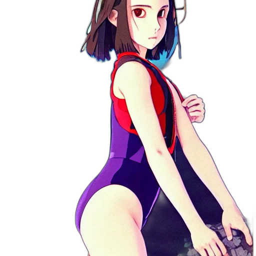 dress, robot, staff, weapon transparent PNG cut-out