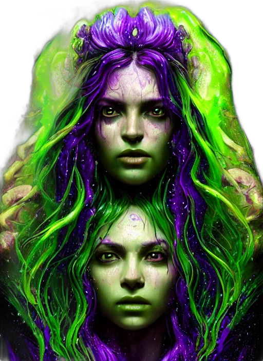 hair, face, fantasy art, comic book art transparent PNG cut-out