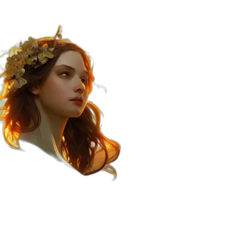 crown, face, jewelry, fantasy art transparent PNG cut-out