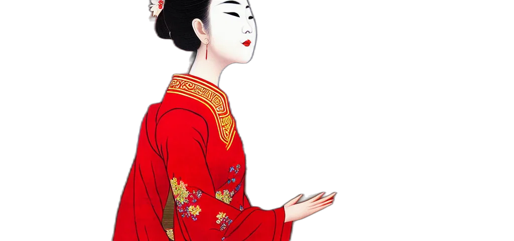 dress, staff, photorealistic, oil painting transparent PNG cut-out