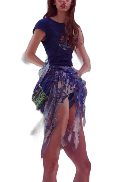 dress, photorealistic, fantasy art, oil painting transparent PNG cut-out