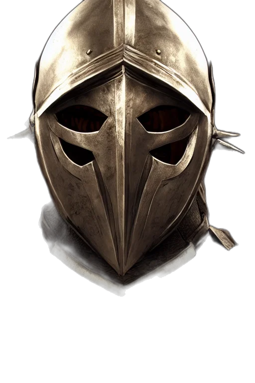 mask, crown, face, weapon, concept art, fantasy art, photorealistic, 3d render transparent PNG cut-out
