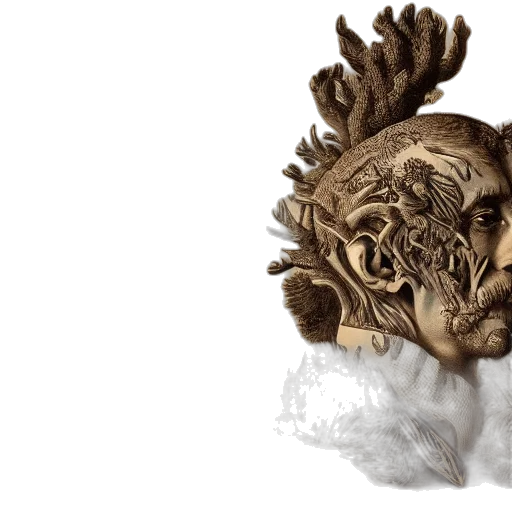 mask, crown, face, hair, photorealistic, 3d render, concept art, fantasy art transparent PNG cut-out