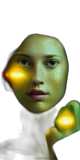 face, mask, robot, creature, photorealistic, 3d render, concept art, fantasy art transparent PNG cut-out