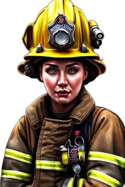 staff, face, photorealistic, comic book art, oil painting, watercolor, fire, firefighter transparent PNG cut-out