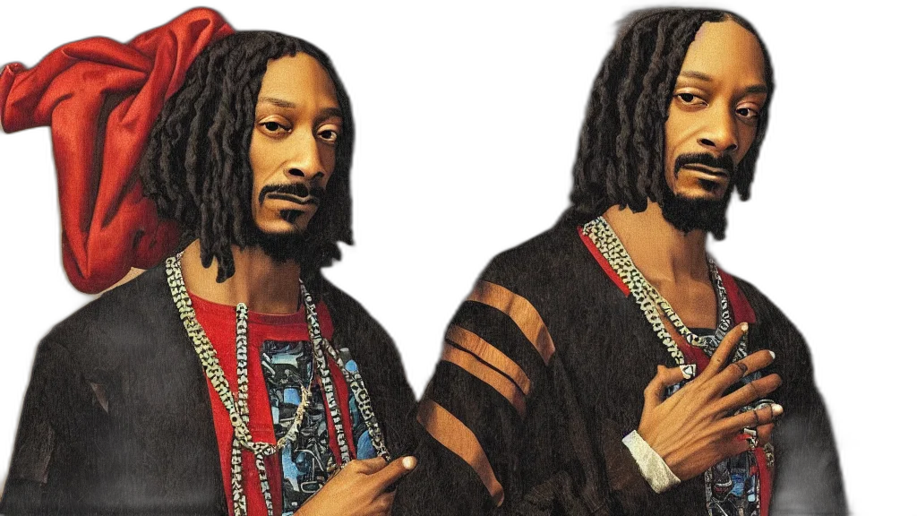 snoop, dog, renaissance, portrait transparent PNG cut-out